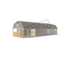 Wraparound Porch Lofted Barn Cabin 16x50