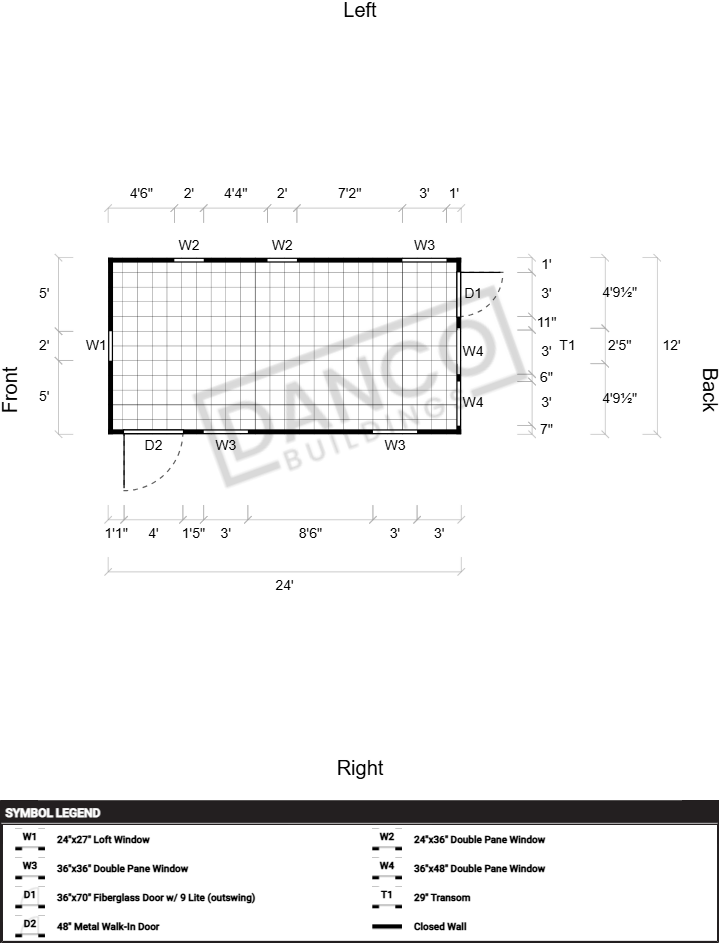 Side Lofted Barn Premium 12x24 - Image 2