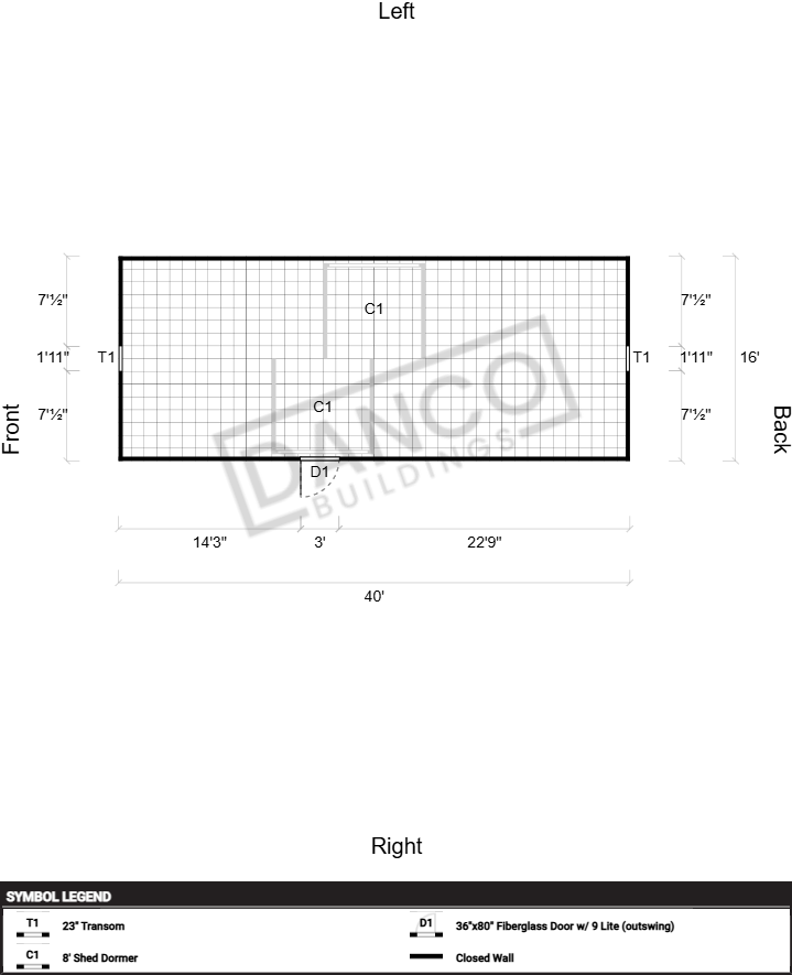 Dormer Shed 16x40 - Image 2