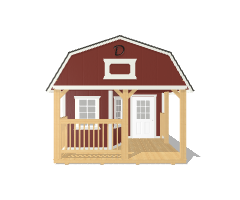 Wraparound Porch Lofted Barn Cabin 12x24 - Image 5