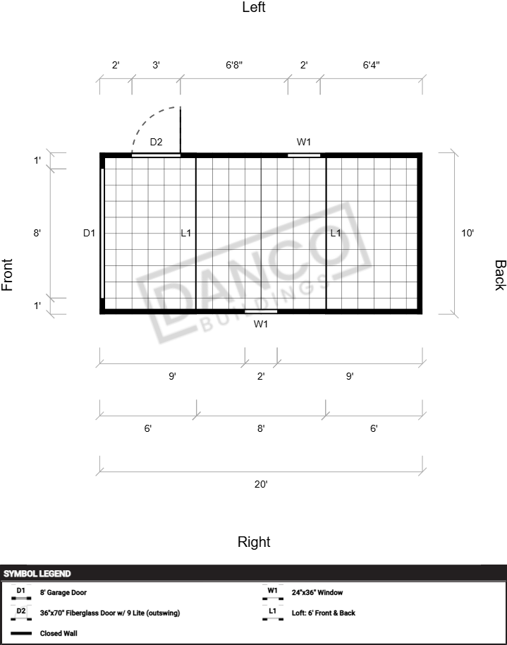 Lofted Barn Garage 10x20 - Image 2