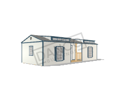 Center Side Porch Cabin 14x36