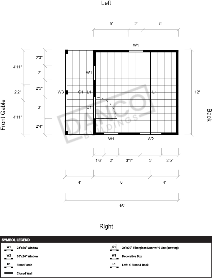 Lofted Barn Cabin 12x16 - Image 2