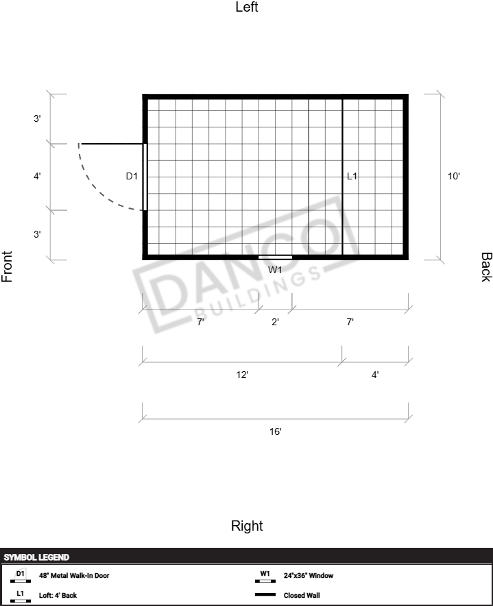 Extra Economy Lofted Barn 10x16 - Image 2