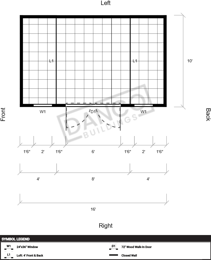 Side Lofted Barn 10x16 - Image 2