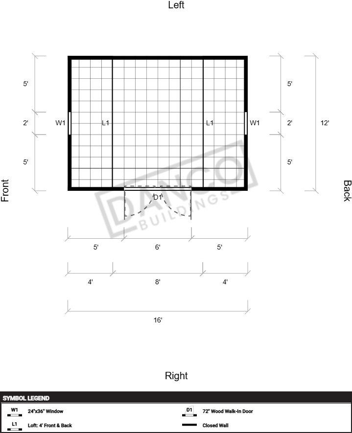 Side Lofted Barn 12x16 - Image 2