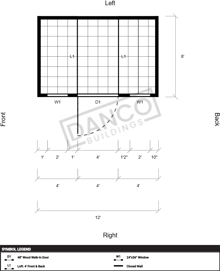 Economy Wood Lofted Barn 8x12 - Image 2