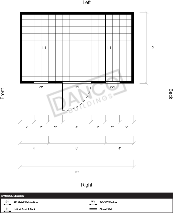 Extra Economy Lofted Barn 10x16 - Image 2