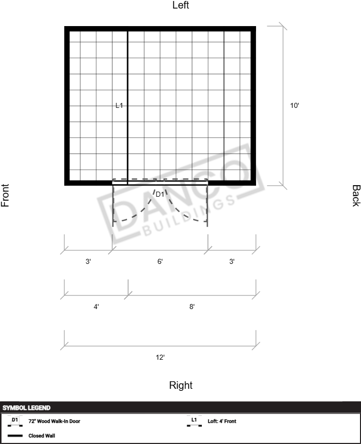 Economy Wood Lofted Barn 10x12 - Image 2