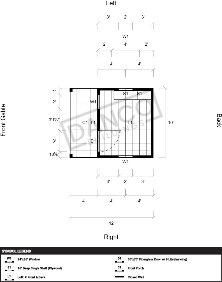 Lofted Barn Cabin 10x12 - Image 2