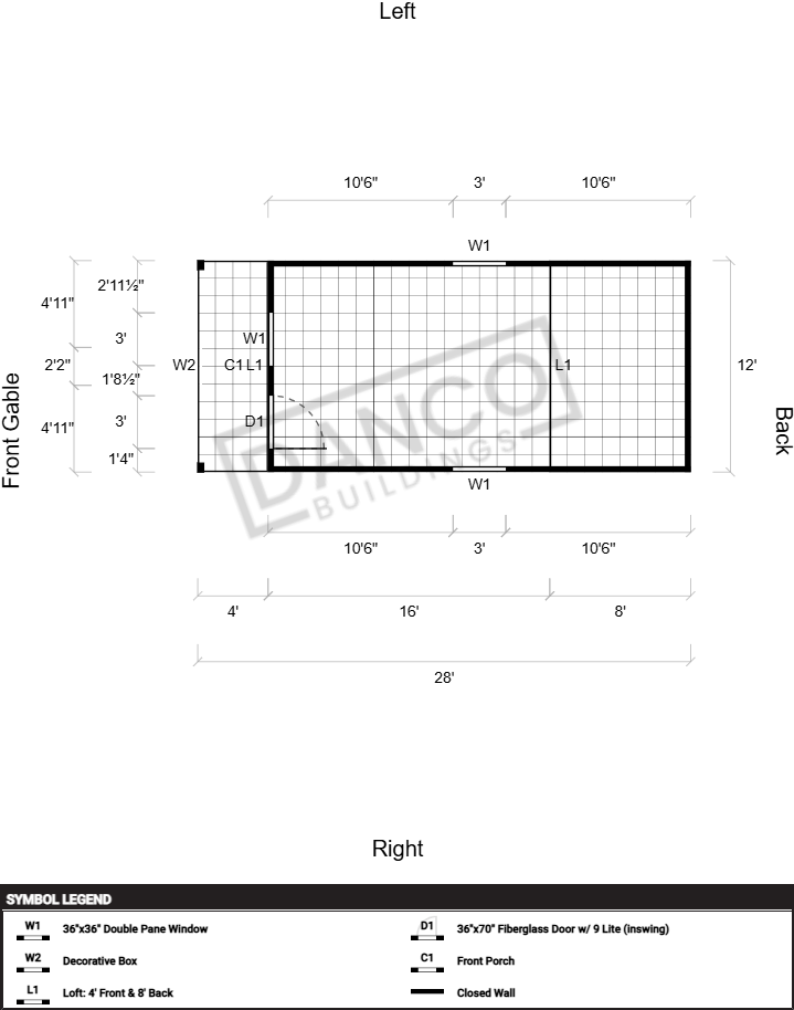 Lofted Barn Cabin 12x28 - Image 2