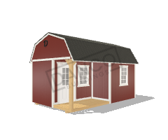 Corner Porch Lofted Barn Cabin 10x16