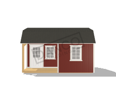 Corner Porch Lofted Barn Cabin 10x16 - Image 3