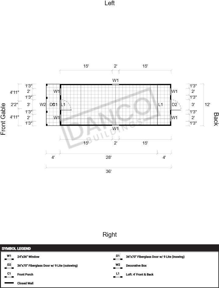Lofted Barn Cabin 12x36 - Image 2