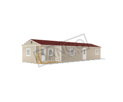 Corner Porch Cabin 16x52